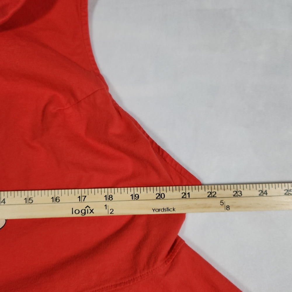 Disney‎ Parks Minnie Mouse Peplum Top Womens 1X Red Organic Cotton - Picture 6 of 13
